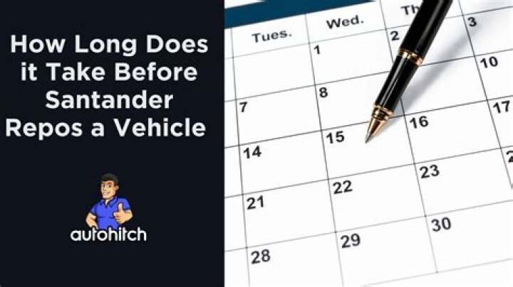 How Long Does Santander Take To Repo A Car