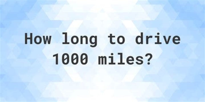 How Much Gas Does It Take To Drive 1000 Miles