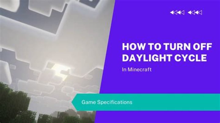 How To Turn Off Daylight Cycle In Minecraft