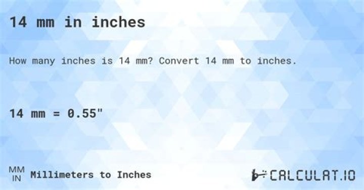 Question: 14Mm Equals How Many Inches